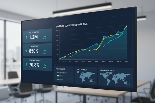 Analytics dashboard with key metrics